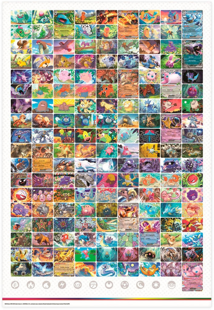 Original 151 Pokemon Poster