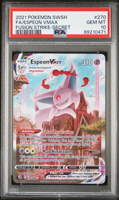 2021 POKEMON SWORD & SHIELD FUSION STRIKE #270 FA/ESPEON VMAX FUSION STRIKE-SECRET