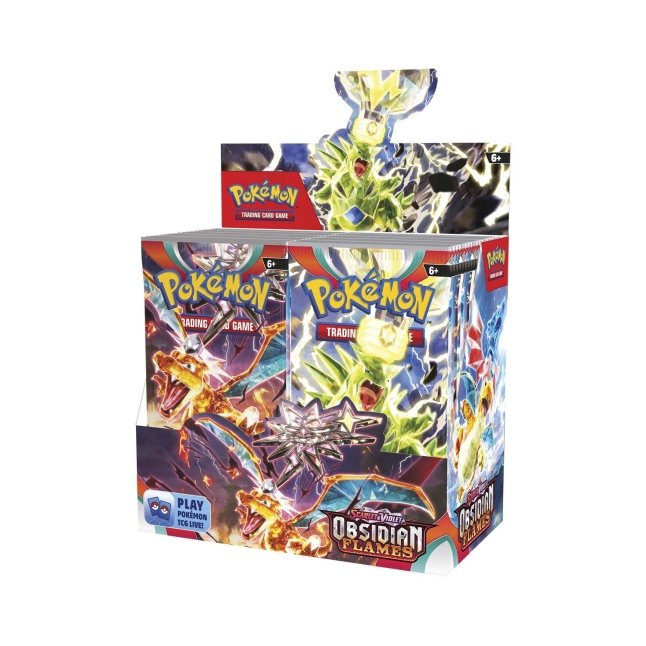 English Pokemon Scarlet and Violet 3 Obsidian Flames Booster Box  Lumius  Inc