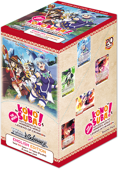 PRE-ORDER Weiss Schwarz: KONOSUBA: God's blessing on this wonderful world! Legend of Crimson ENGLISH RE-PRINT Edition Booster Box