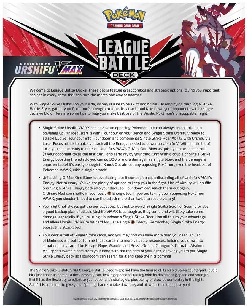 Pokémon TCG: Single Strike Urshifu VMAX League Battle Deck - Lumius Inc