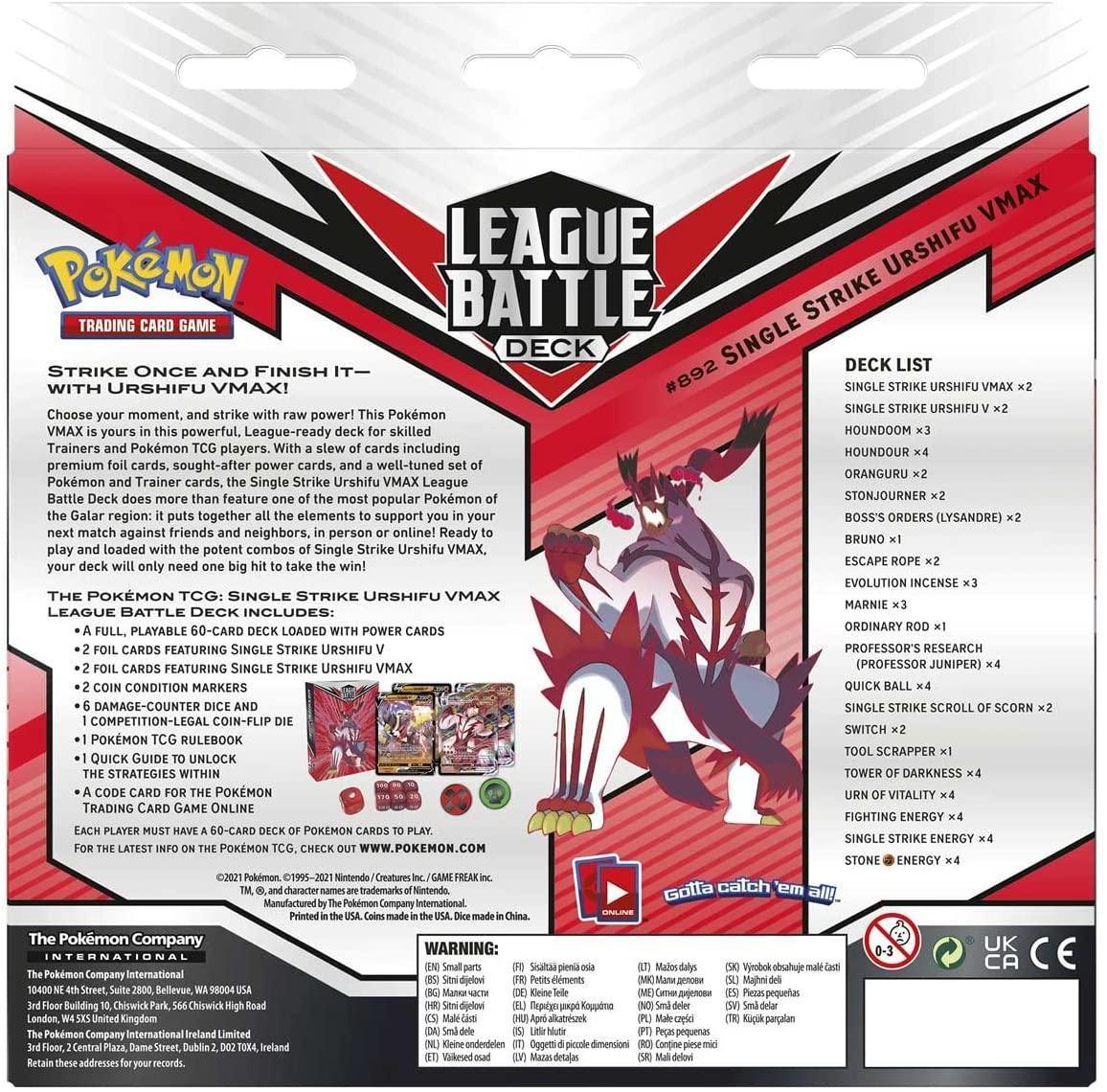 Pokémon TCG: Single Strike Urshifu VMAX League Battle Deck - Lumius Inc