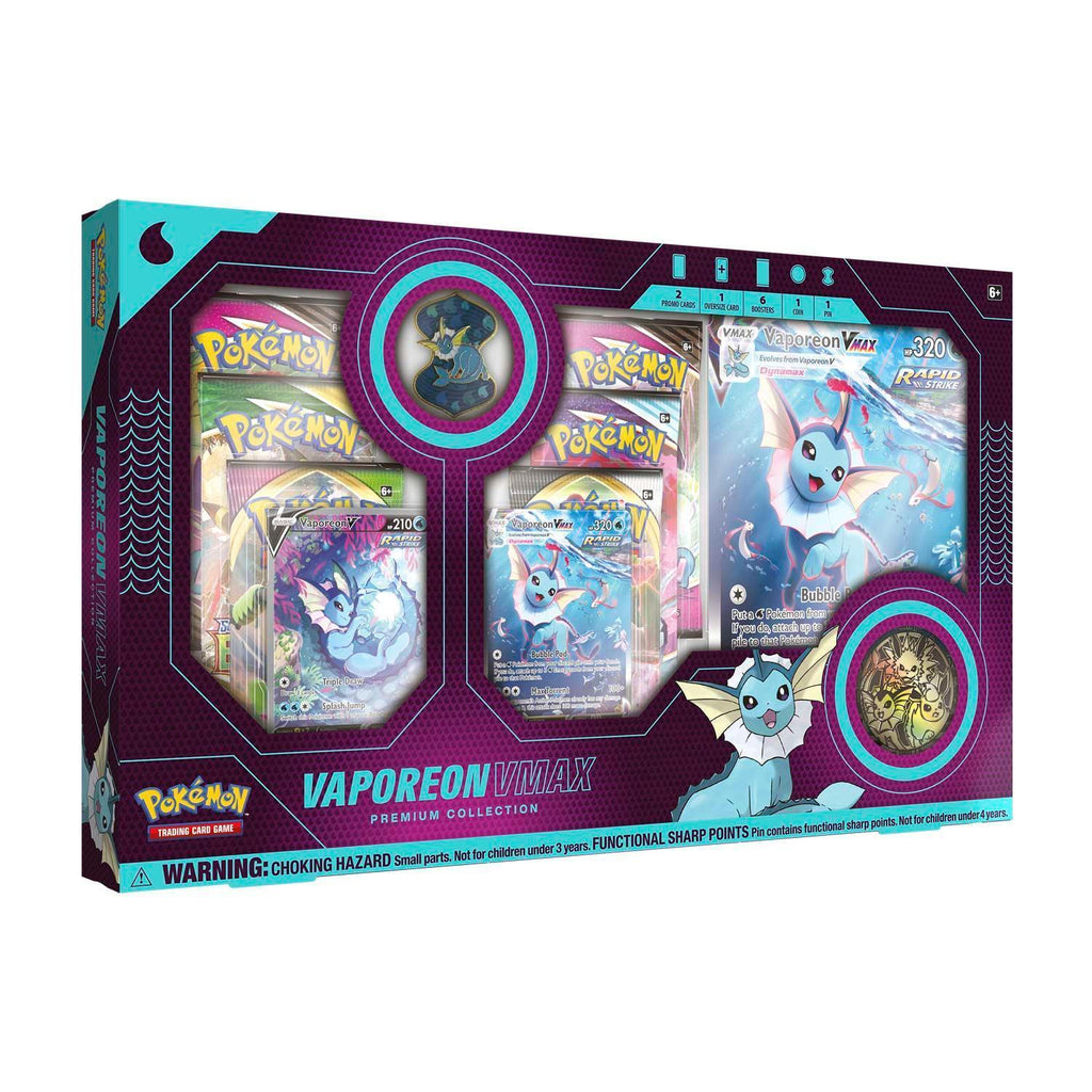 Pokémon TCG: Vaporeon VMAX Premium Collection - Lumius Inc