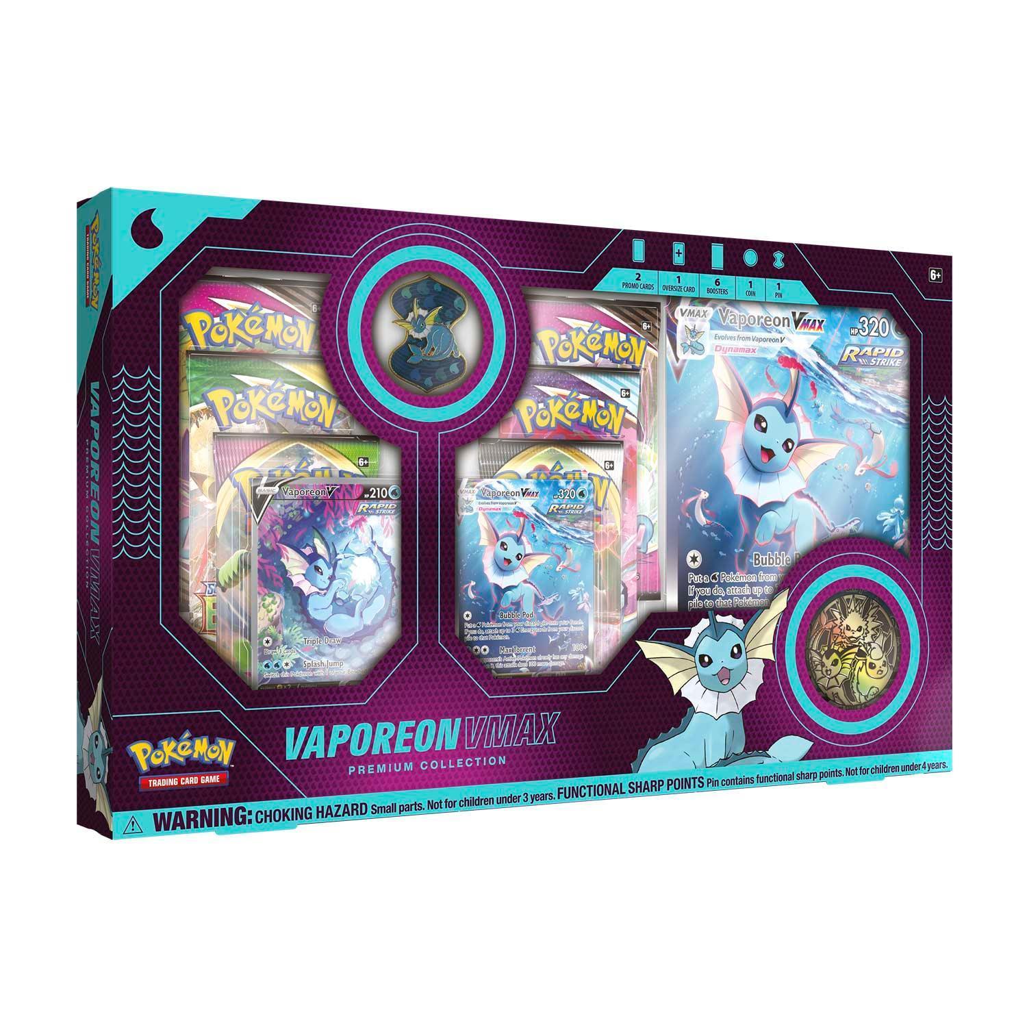 Pokmon TCG: Vaporeon VMAX Premium Collection Lumius Inc Pokmon TCG: Vaporeon VMAX Premium Collection Lumius Inc