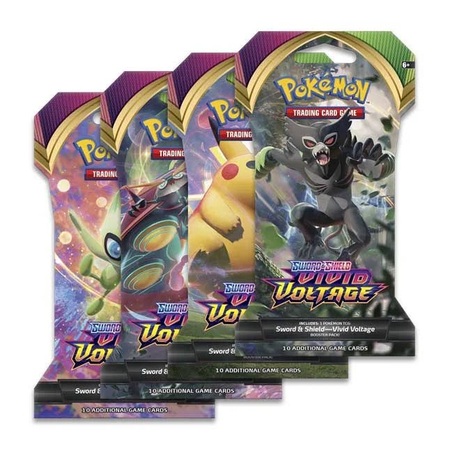 English Pokemon Card Game Sword and Shield Vivid Voltage Sleeved Booster Pack English Pokemon Card Game Sword and Shield Vivid Voltage Sleeved Booster Pack